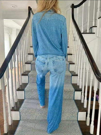 Denim Two-piece Set