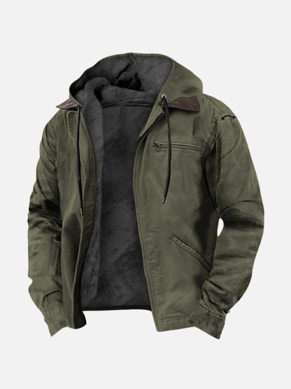 Thermal Fleece-Lined Hooded Jacket