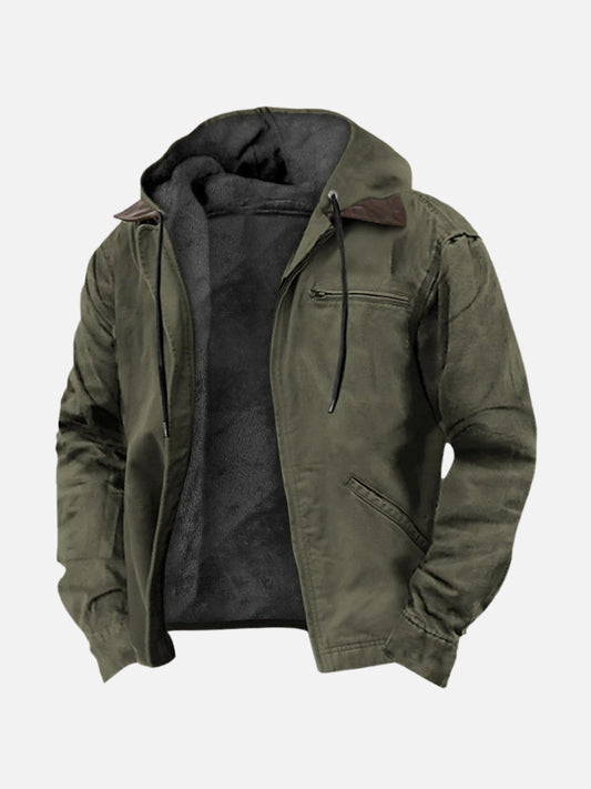 Thermal Fleece-Lined Hooded Jacket