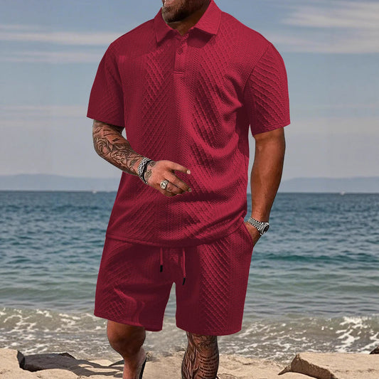 Jacquard Polo & Shorts Set