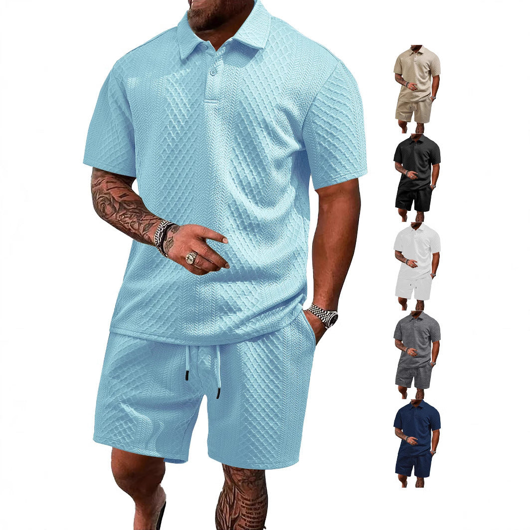 Jacquard Polo & Shorts Set