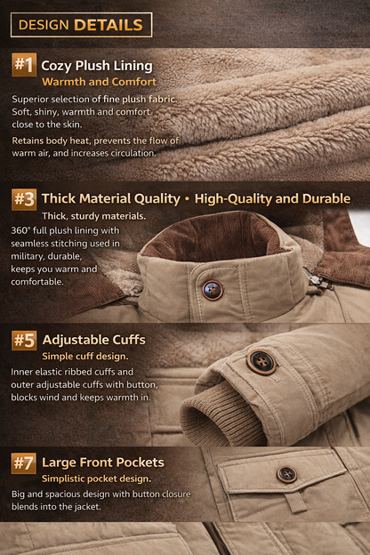 Insulated Mid-Length Hooded Jacket