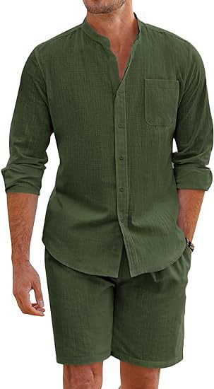 Linen Two-Piece Shirt Set