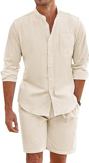 Linen Two-Piece Shirt Set