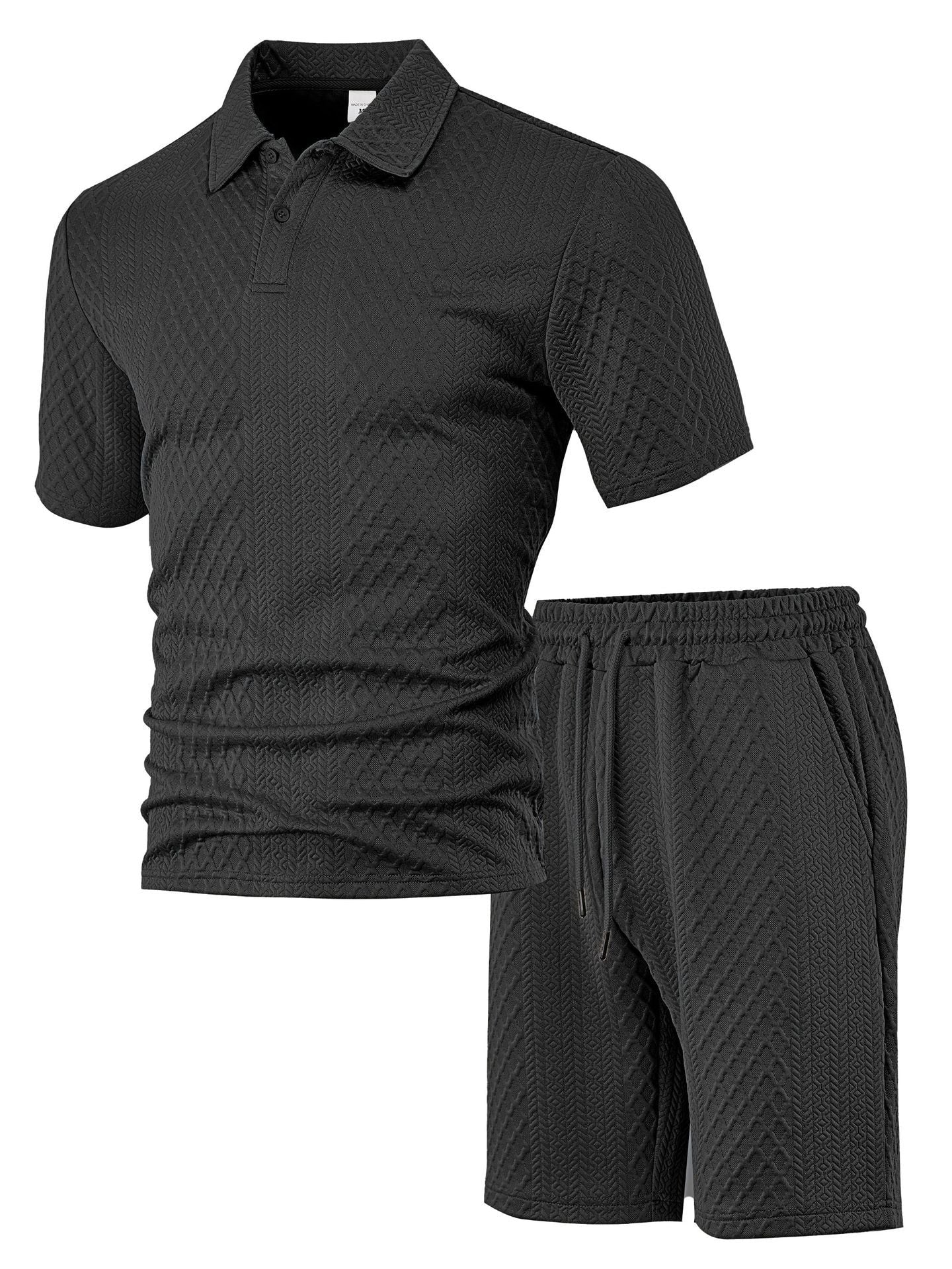 Jacquard Polo & Shorts Set
