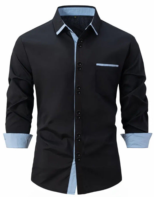 Contrast Trim Dress Shirt