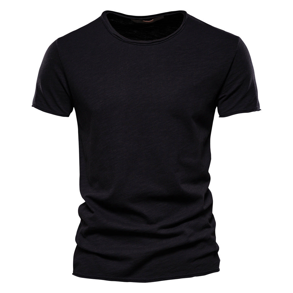 Slub Cotton Crew Neck Tee