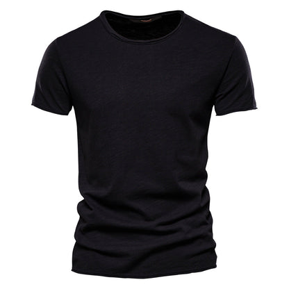 Slub Cotton Crew Neck Tee