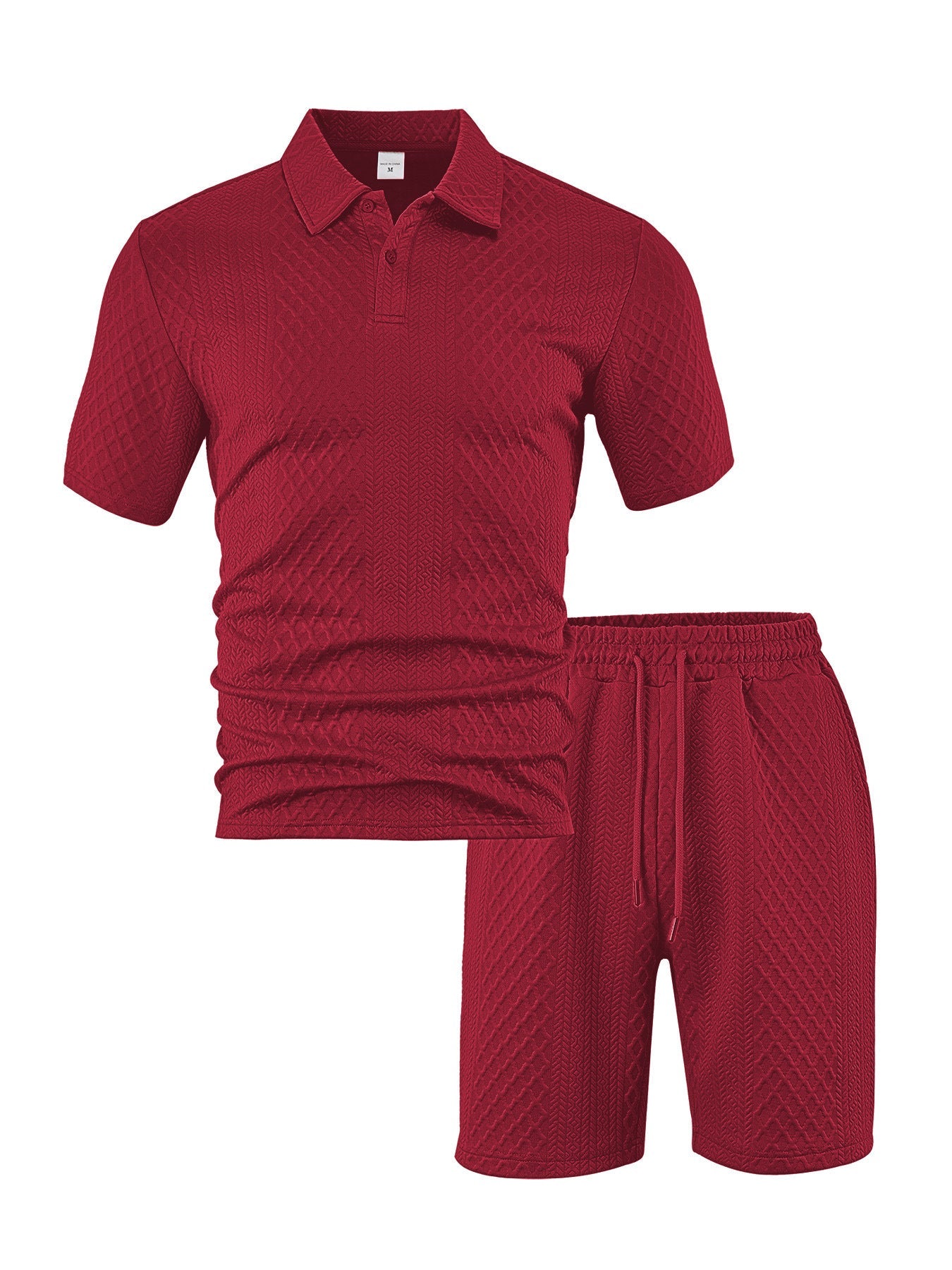 Jacquard Polo & Shorts Set