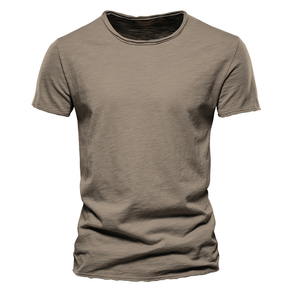 Slub Cotton Crew Neck Tee