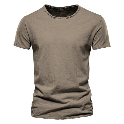 Slub Cotton Crew Neck Tee