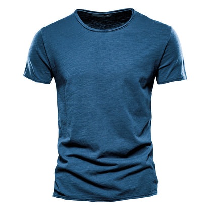 Slub Cotton Crew Neck Tee