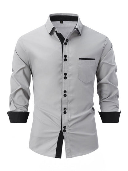 Contrast Trim Dress Shirt