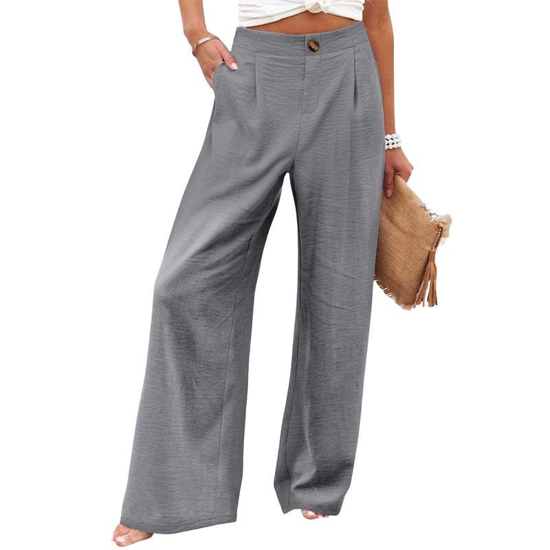 Elastic Waist Wide Leg Pants