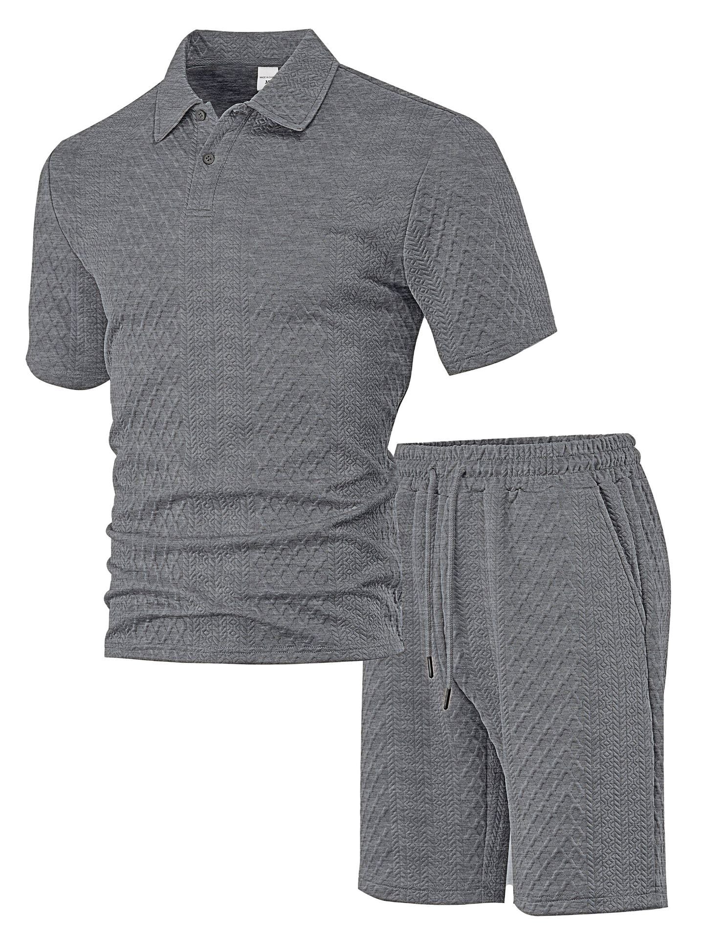 Jacquard Polo & Shorts Set
