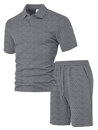 Jacquard Polo & Shorts Set