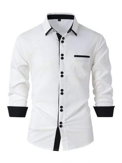 Contrast Trim Dress Shirt