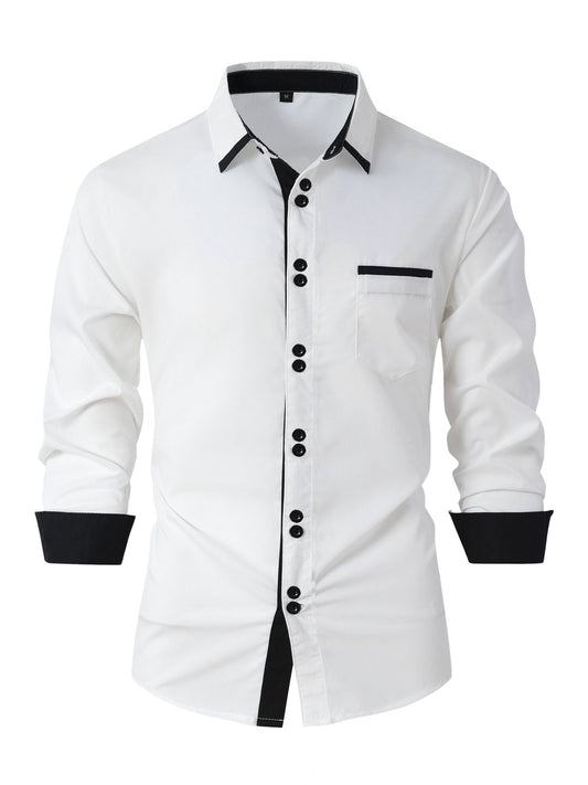 Contrast Trim Dress Shirt