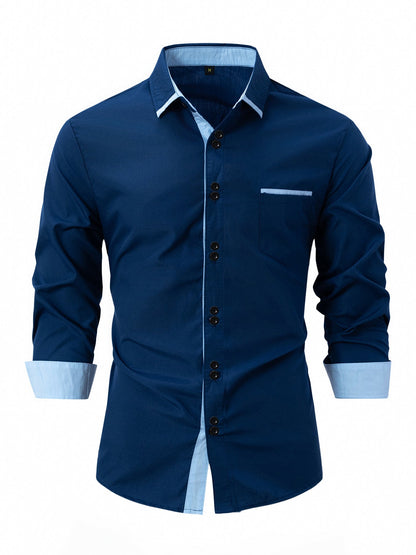 Contrast Trim Dress Shirt