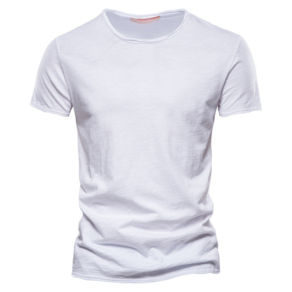 Slub Cotton Crew Neck Tee