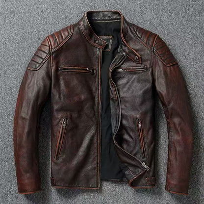 Insulated Moto Leather Jacket