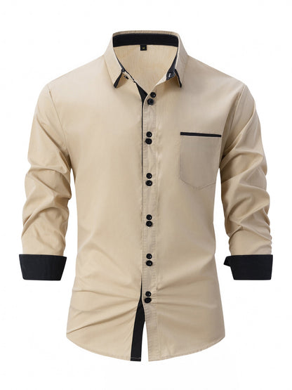 Contrast Trim Dress Shirt