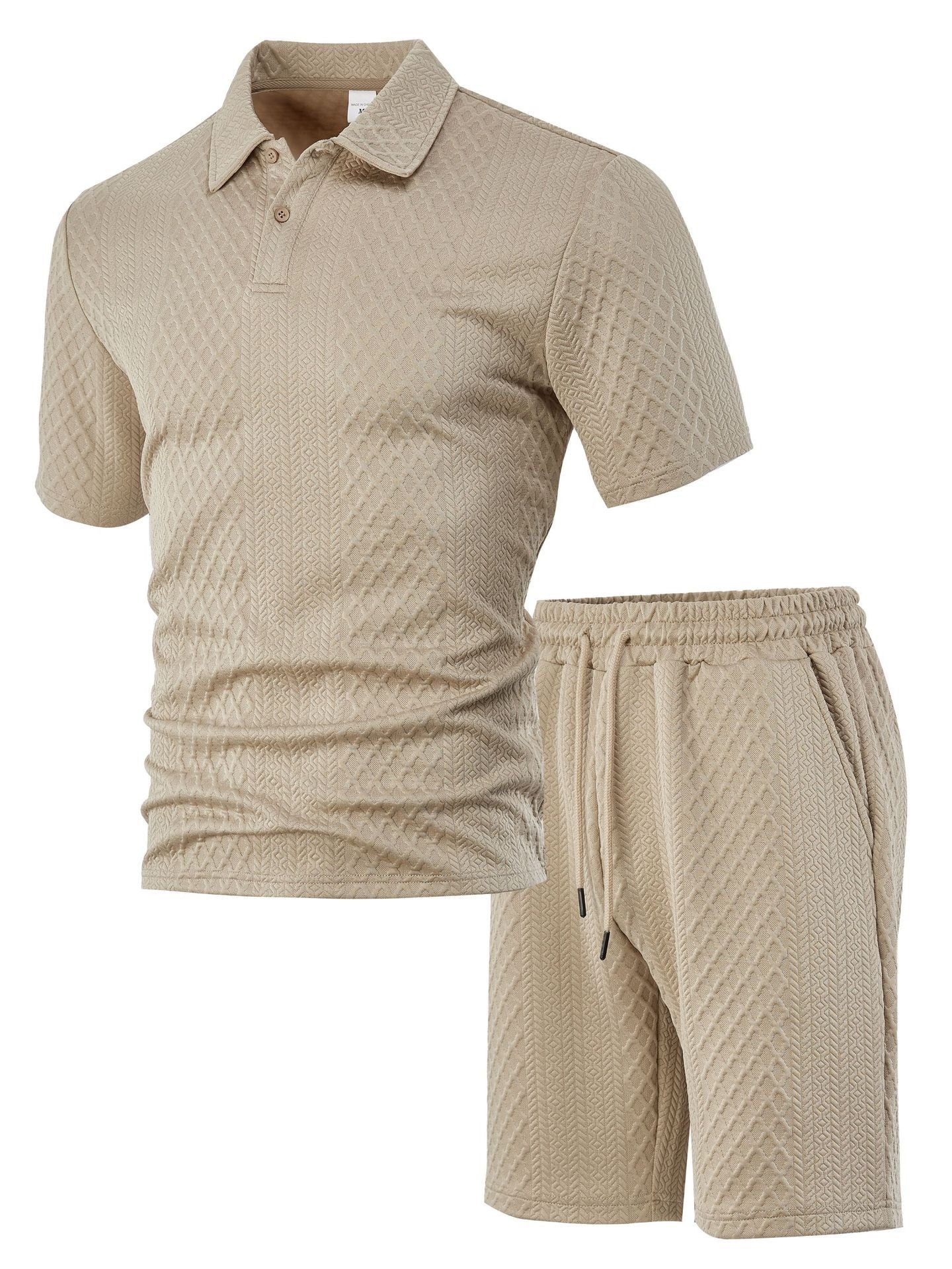 Jacquard Polo & Shorts Set