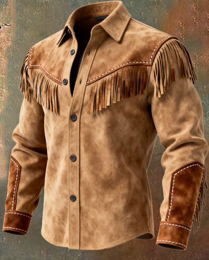 Fringed Vintage Suede Jacket