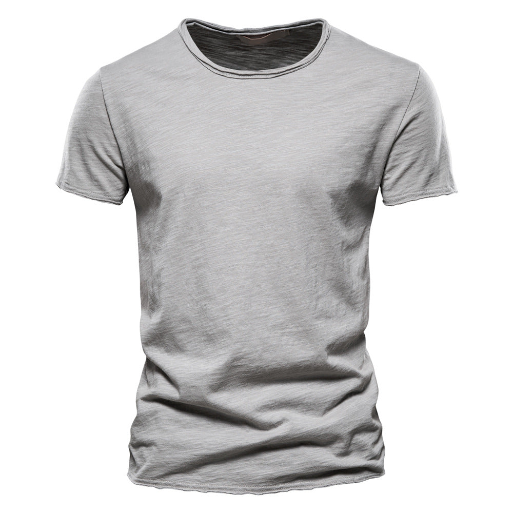 Slub Cotton Crew Neck Tee