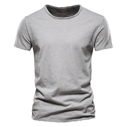 Slub Cotton Crew Neck Tee