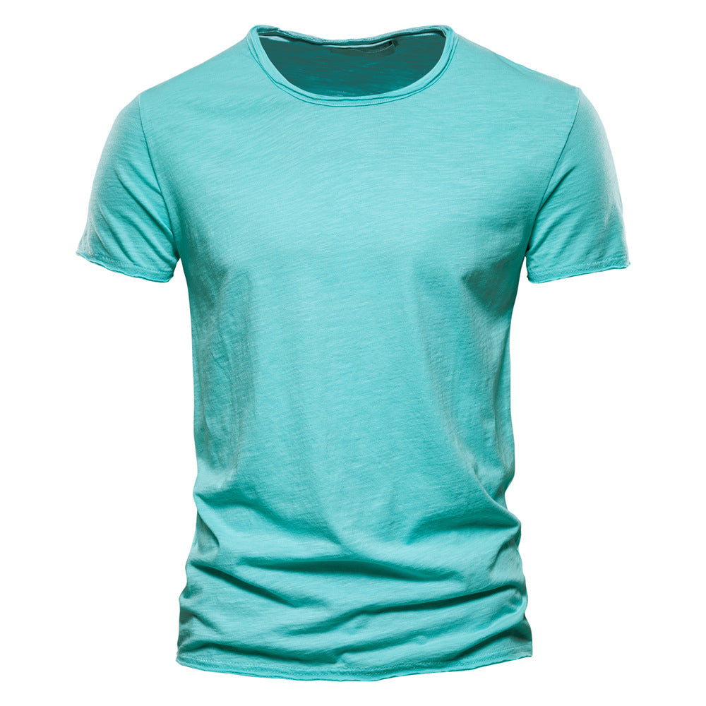Slub Cotton Crew Neck Tee