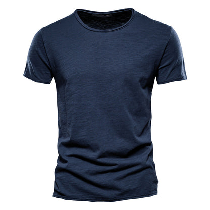 Slub Cotton Crew Neck Tee