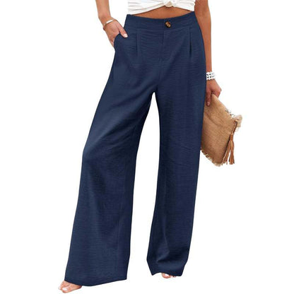 Elastic Waist Wide Leg Pants