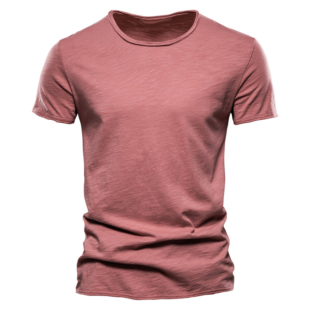 Slub Cotton Crew Neck Tee