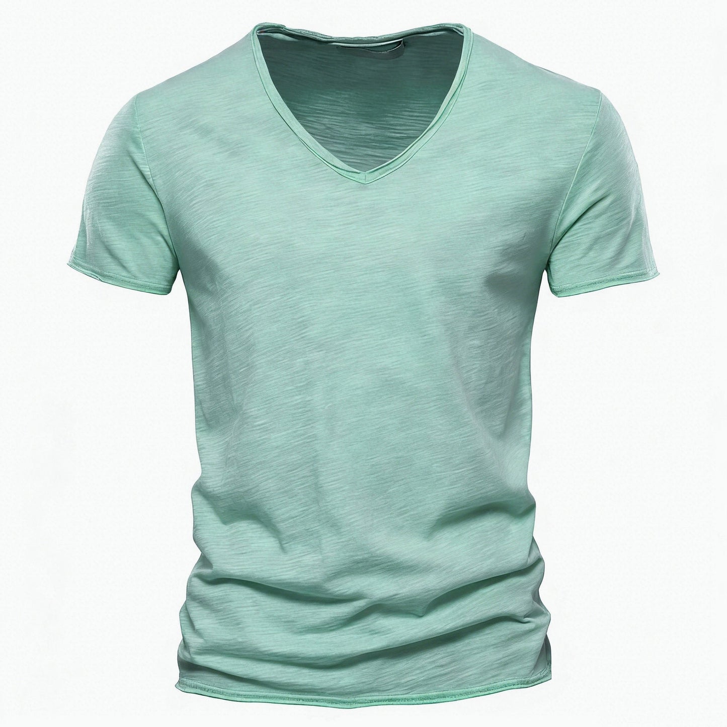 Slub Cotton V-Neck Tee