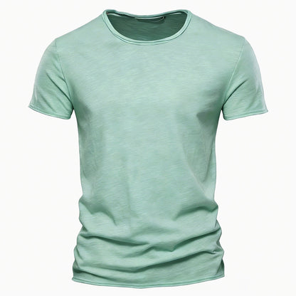 Slub Cotton Crew Neck Tee