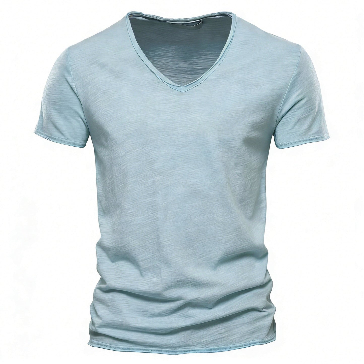 Slub Cotton V-Neck Tee