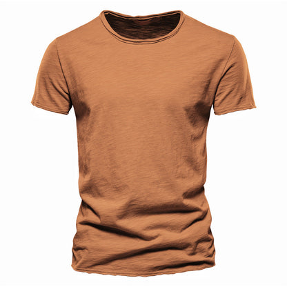 Slub Cotton Crew Neck Tee