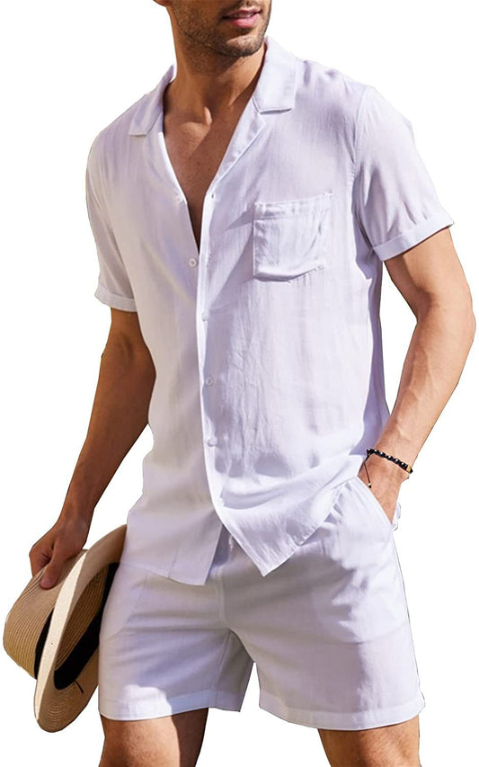 Linen Shirt & Shorts Set