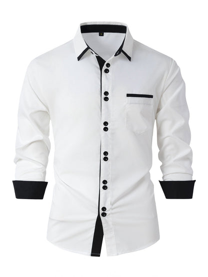 Contrast Trim Dress Shirt