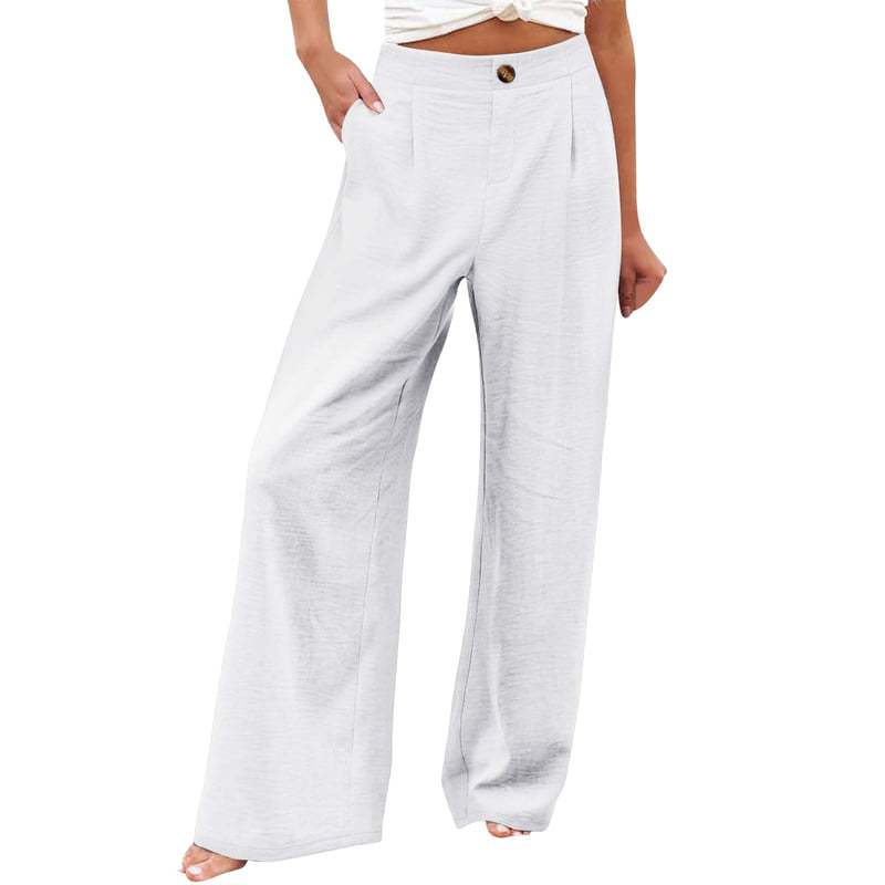 Elastic Waist Wide Leg Pants
