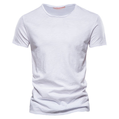 Slub Cotton Crew Neck Tee