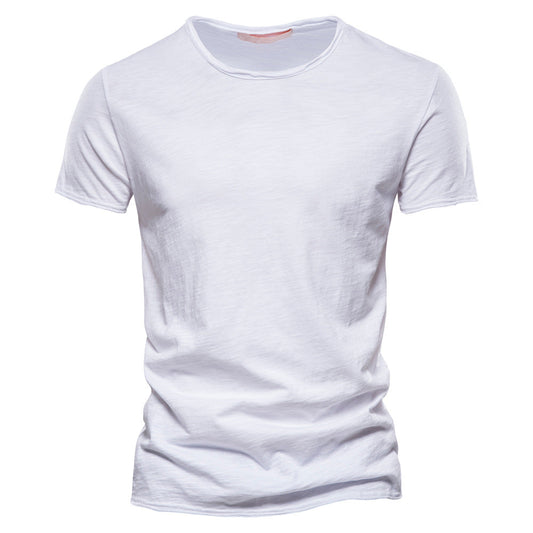 Slub Cotton Crew Neck Tee